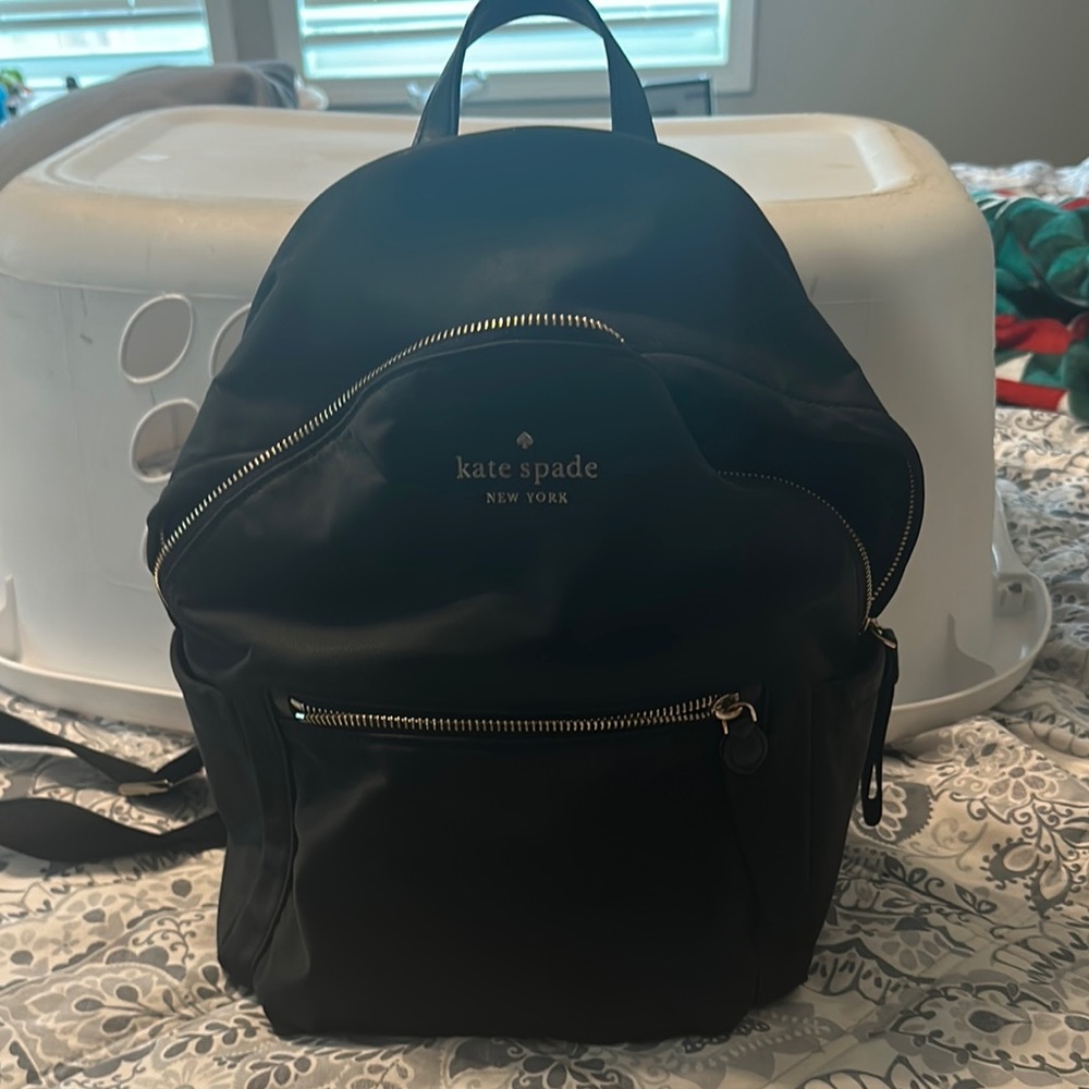 Kate Spade Black Nylon Backpack